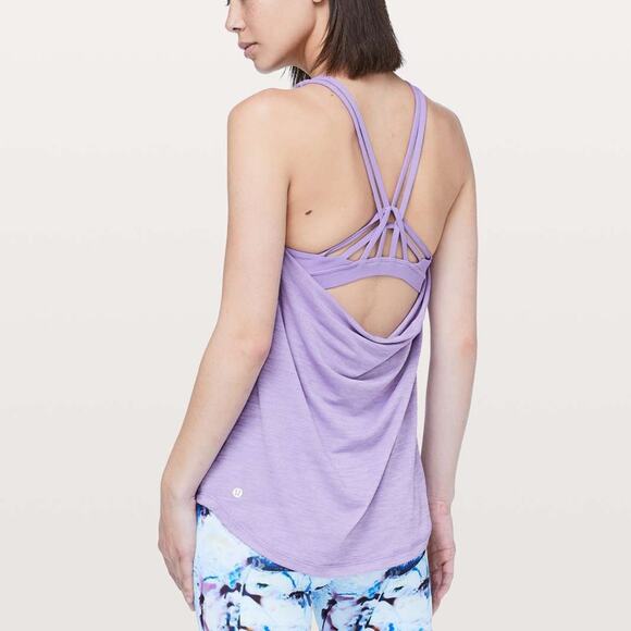Lululemon Moment To Movement 2-In-1 Tank Enchanted Iris Athletic Tank Top Size 4 - Picture 1 of 8